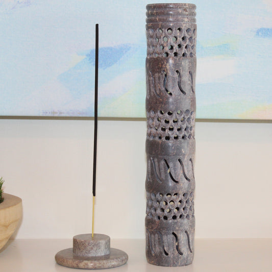 Elevate Your Home’s Ambience with a Soapstone Incense Tower: A Tabletop Decor Piece That Soothes and Styles