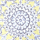 16" Whitewashed Hand-Carved Floral Burst Wooden Wall Medallion