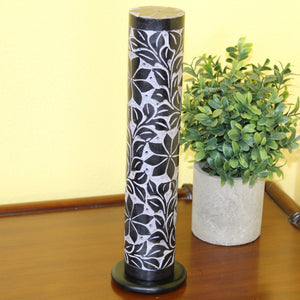 Midnight Bloom – Hand-Carved Soapstone Incense Tower