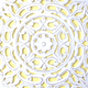 Whitewashed Square Wooden Wall Panel – Carved Floral Scroll Medallion