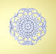 16" Whitewashed Hand-Carved Floral Burst Wooden Wall Medallion