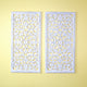 Whitewashed Vertical Carved Wood Wall Panel – 16"x32" Floral Vine Design