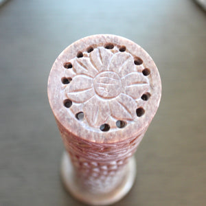 Desert Lattice – Hand-Carved Soapstone Incense Tower