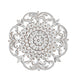 16" Whitewashed Hand-Carved Floral Burst Wooden Wall Medallion