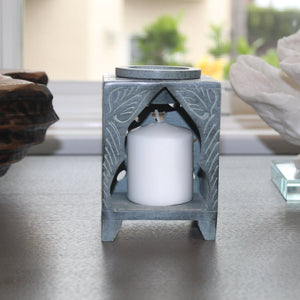Hand-Carved Soapstone Owl Oil Burner