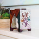 Handcrafted Multicolor Soapstone Oil Burner – Floral Carved Aromatherapy Diffuser