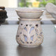 Hand-Carved Leaf Motif Soapstone Oil Burner