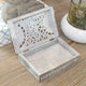 Hand-Carved Natural Soapstone Box – Floral Lattice Design