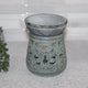 Hand-Carved Leaf Motif Soapstone Oil Burner