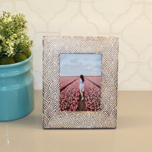 Abstract Patterned Mango Wood Picture Frame