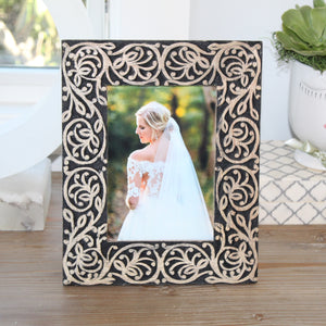 Floral Trellis Mango Wood Picture Frame