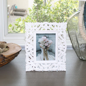 Hand-carved Wooden Floral Picture Frame