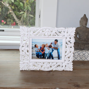 Hand-carved Wooden Floral Picture Frame