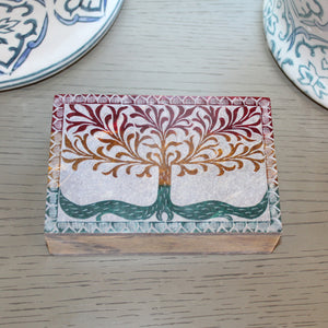 Tree of Life Carved Soapstone Box