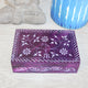 Purple Floral Soapstone Box