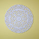 Whitewashed Hand-Carved Wooden Wall Medallion – Ornate Floral Scroll Design