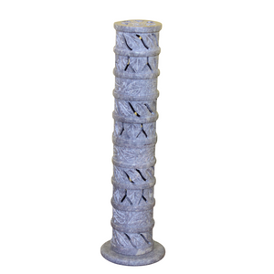 Whispering Leaves – Hand-Carved Soapstone Incense Tower