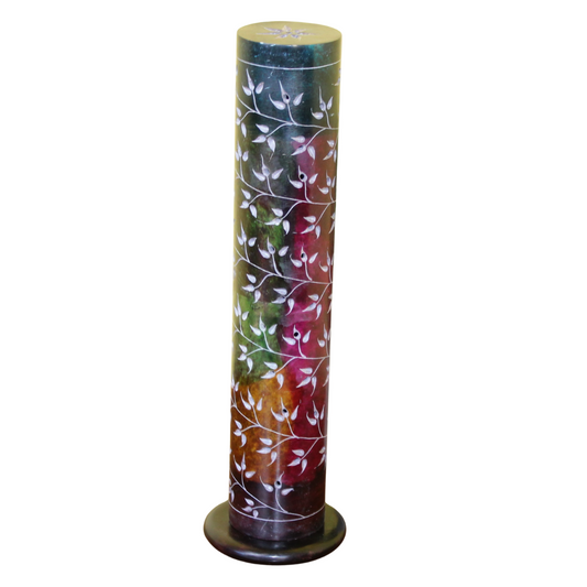 Aurora Vines – Hand-Carved Soapstone Incense Tower