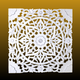Whitewashed Floral Starburst Carved Wood Wall Panel – Square Mandala Design