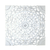 Whitewashed Floral Starburst Carved Wood Wall Panel – Square Mandala Design