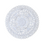 Whitewashed Hand-Carved Round Wall Panel – Floral Sunburst Mandala Design