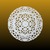 Whitewashed Hand-Carved Wooden Wall Medallion – Ornate Floral Scroll Design
