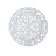 Whitewashed Hand-Carved Wooden Wall Medallion – Ornate Floral Scroll Design