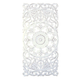 Whitewashed Vertical Carved Wood Wall Panel – Medallion & Scrollwork Design