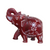 Hand-Carved Maroon Soapstone Elephant Figurine – Floral Etchings