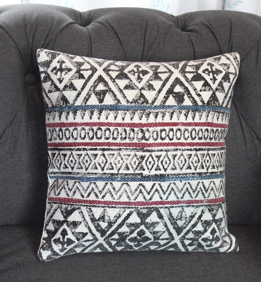 Neutral Black Stripe Throw Pillow Cover