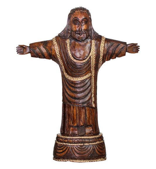 Wood Carved Jesus Figurine - Little Elephant