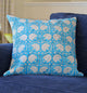 Blue and White Quilted Throw Pillow Cover