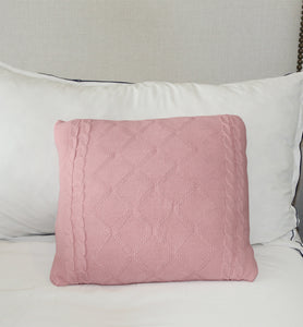 Pink Crochet Pillow Cover
