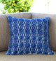 Organic Wavy Indigo Quilted Throw Pillow Cover