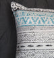 Distressed Black and Blue Geometric Print Handmade Throw Pillow Cover