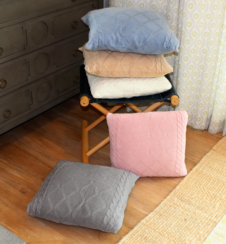 White Crochet Pillow Cover