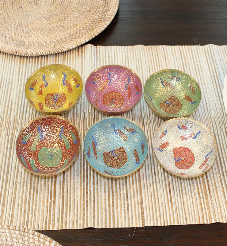 Brass Enamel Bowls Set of 3 - Little Elephant