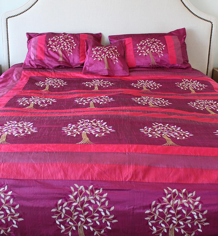 Silk Tree Of Life Bedspread Set - Little Elephant