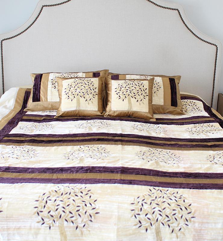Velvet Tree Of Life Bedspread Set - Little Elephant