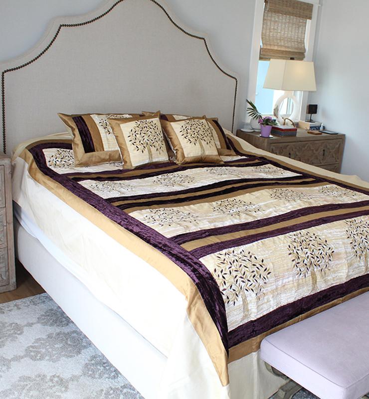 Velvet Tree Of Life Bedspread Set - Little Elephant