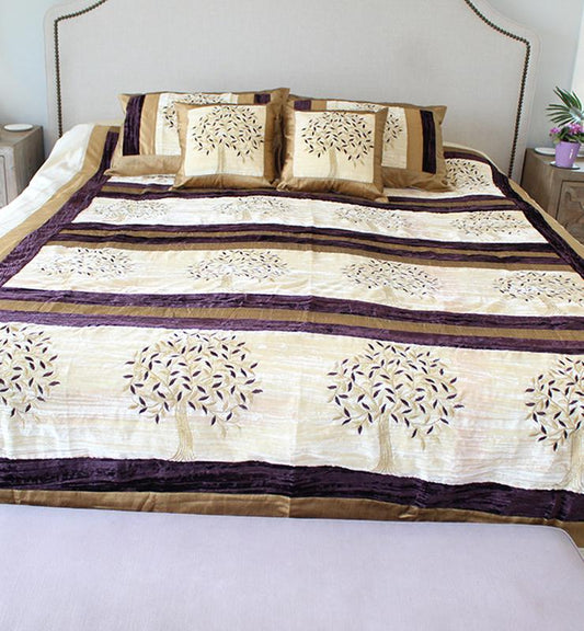 Velvet Tree Of Life Bedspread Set - Little Elephant