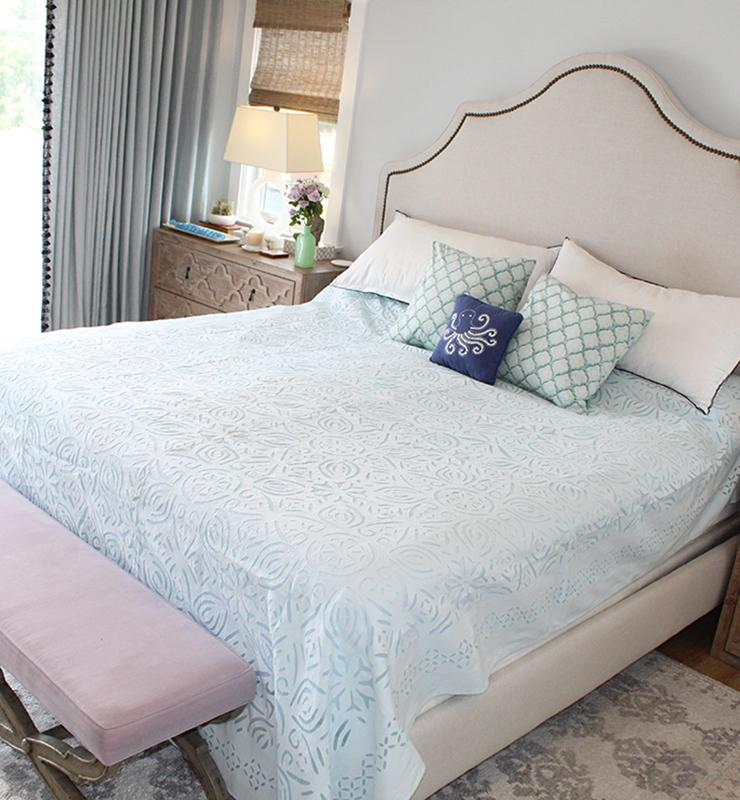 Applique Cut Work Bedspread - Little Elephant