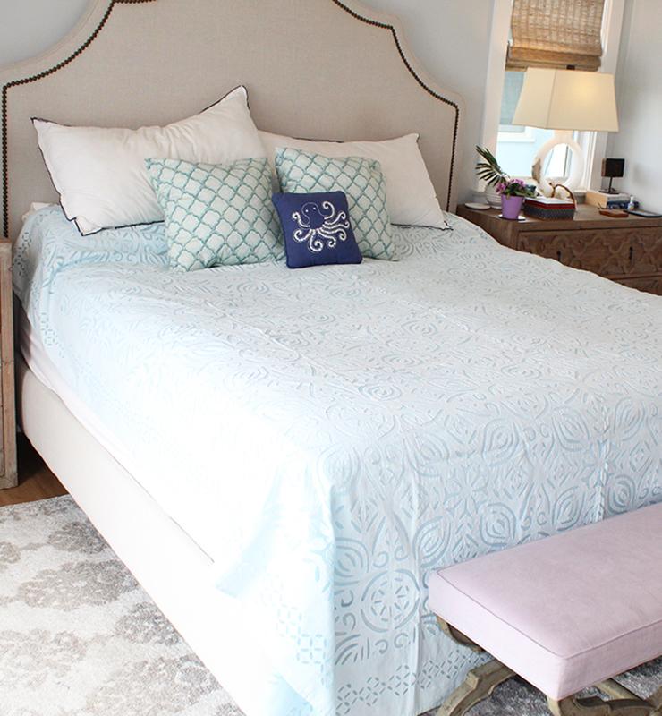 Applique Cut Work Bedspread - Little Elephant