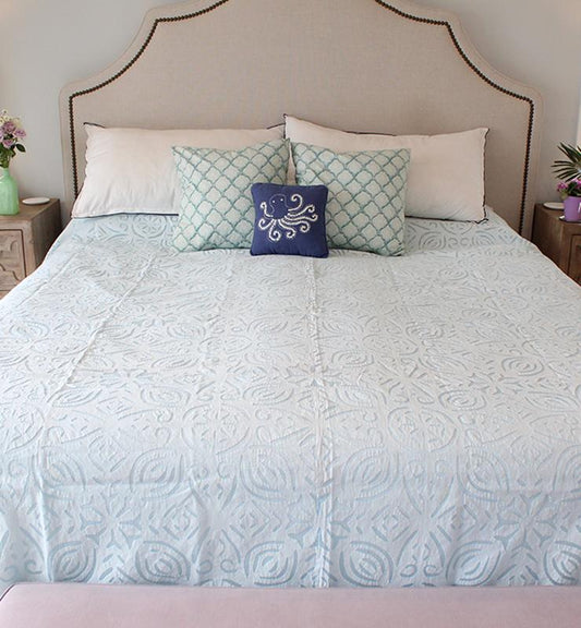 Applique Cut Work Bedspread - Little Elephant
