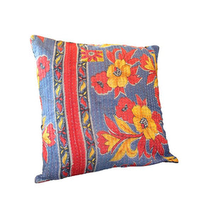 Floral Kantha Cushion Cover - Little Elephant