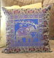 Elephant Design Silk Brocade Cushion Cover Set - Little Elephant