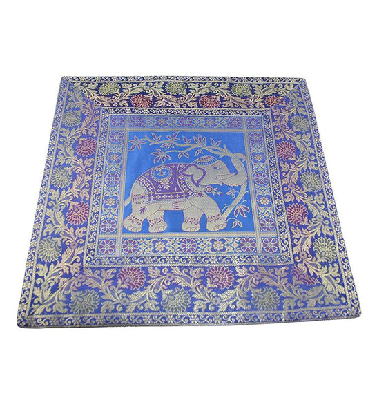 Elephant Design Silk Brocade Cushion Cover Set - Little Elephant