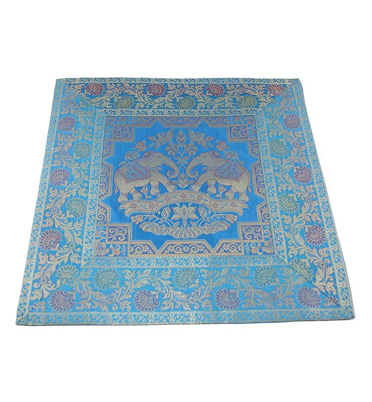 Elephant Design Silk Brocade Cushion Cover Set - Little Elephant
