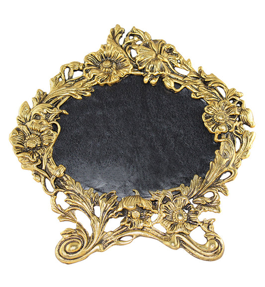 Ornate Brass Oval Picture Frame - Little Elephant