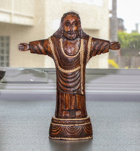 Wood Carved Jesus Figurine - Little Elephant